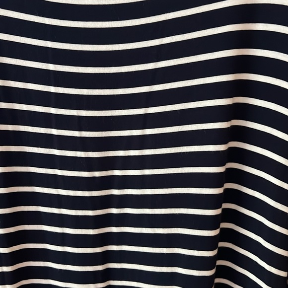 T Tahari Simple Navy and White Striped T-Shirt Dress in Size 1X - Picture 3 of 4